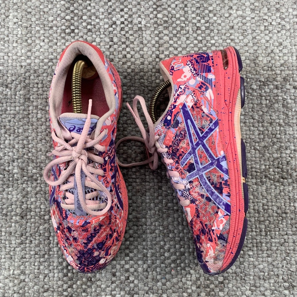ASICS Gel-Noosa Tri 12 Running Shoes Womens 8 Pink Purple Multi 1012A797